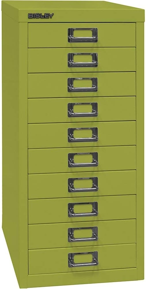 BISLEY MultiDrawer, 29er Serie, DIN A4, 10 Schubladen, Metall, 604 Grün, 38 x 27.9 x 59 cm Bild 1