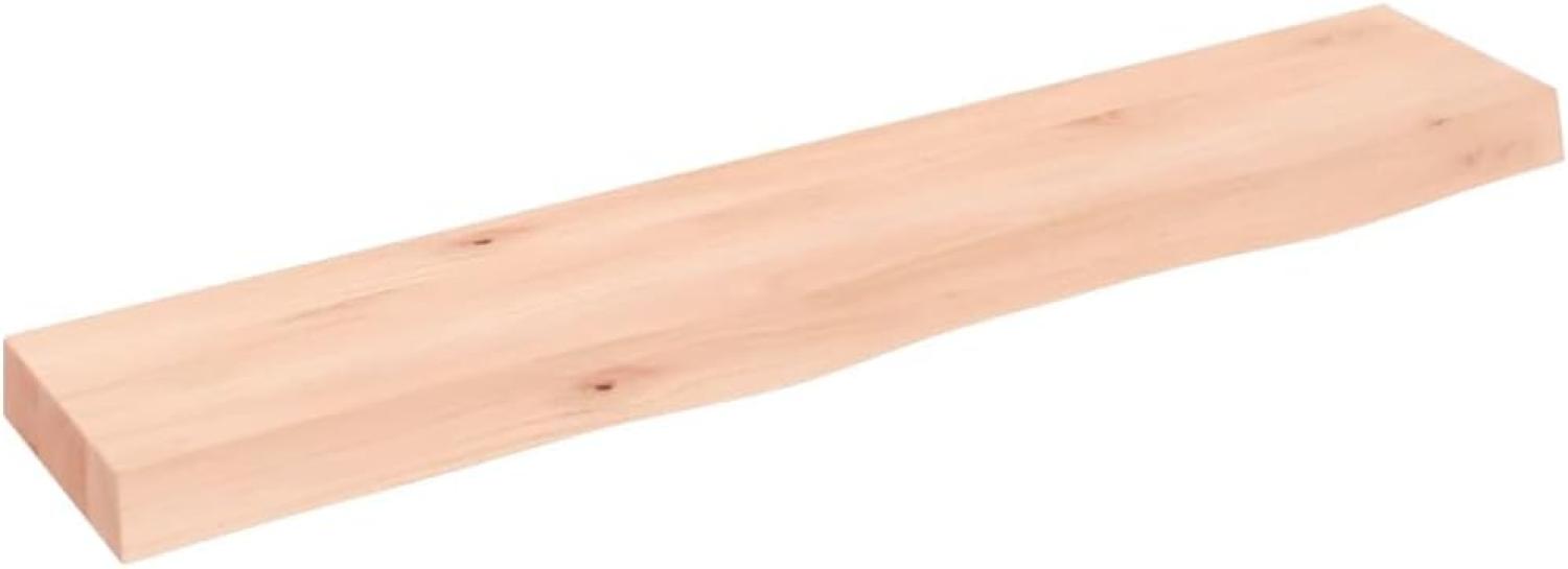 vidaXL Wandregal 100x20x6 cm Massivholz Eiche Unbehandelt 363559 Bild 1