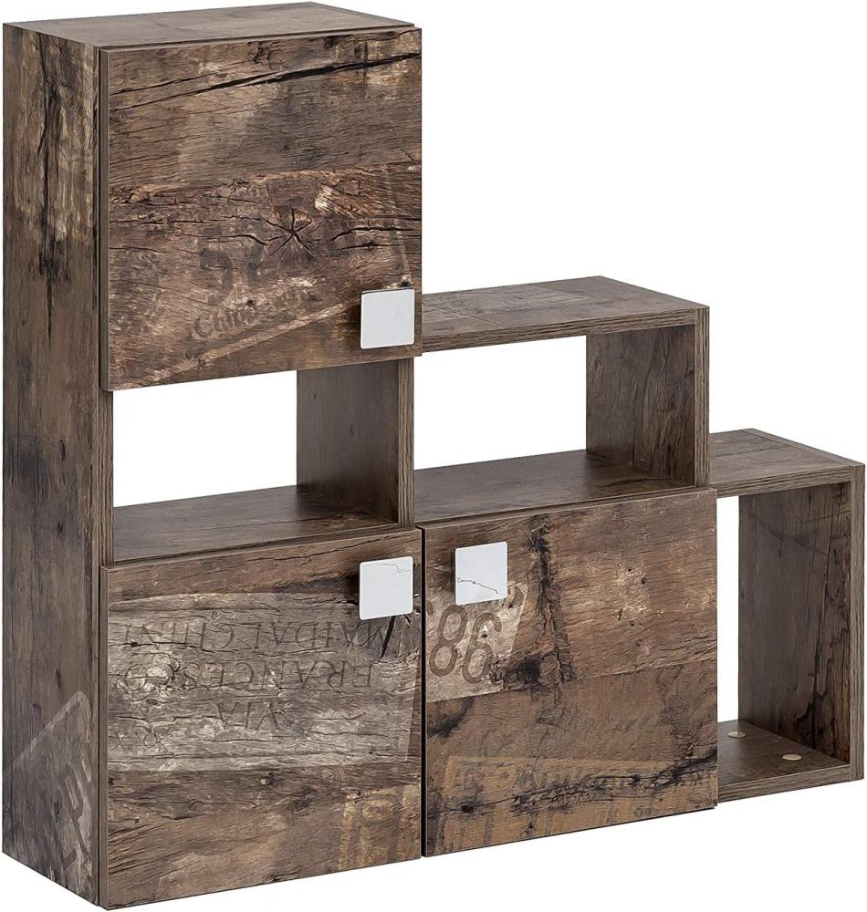 SCHILDMEYER Regal Bücherregal Wandregal Schrank panamaeiche 81,5 x 80 x 21,2 cm Bild 1