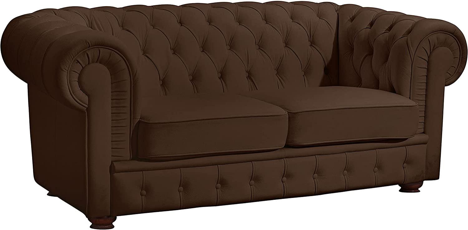 Bridgeport Sofa 2-Sitzer Polyurethan Braun Buche Nussbaumfarben Bild 1