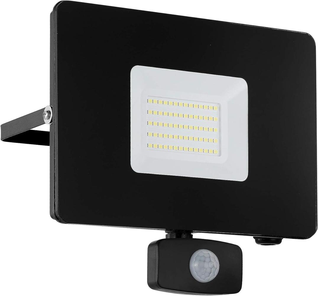 Eglo 97463 LED Outdoor Wandleuchte FAEDO 3 schwarz klar L:20,5cm H:20cm T:5cm Sensor IP44 Bild 1