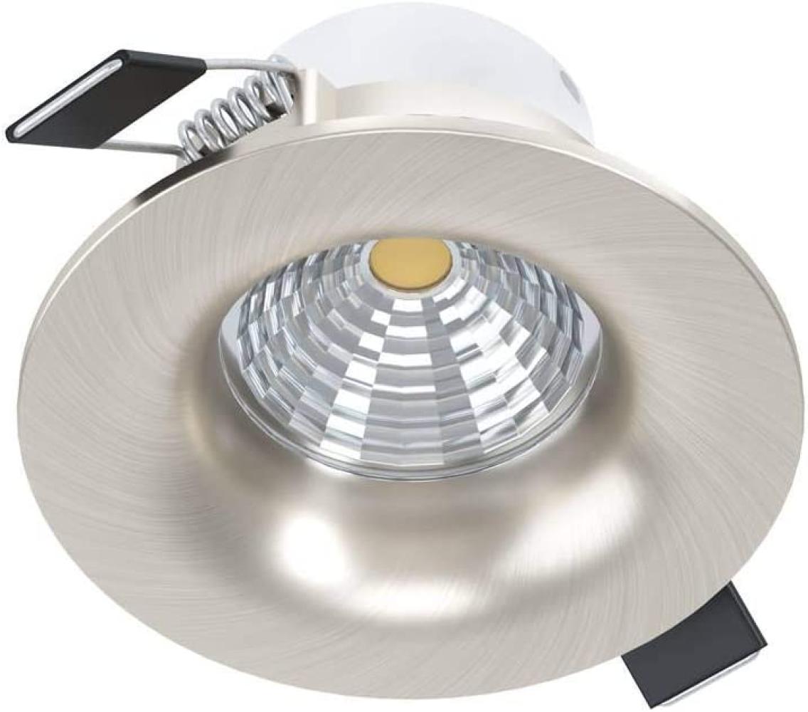 Eglo 98246 Hochvolt LED Einbauleuchte SALICETO nickel-matt 4000K rund Ø8,8cm H:4,2cm dimmbar Bild 1