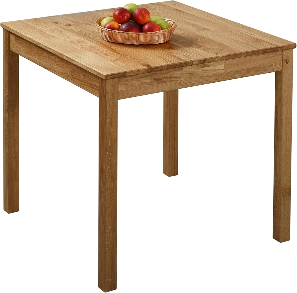 Krok Wood Esstisch Tomas aus Massivholz (Eiche, 75 x 75 x 75 cm) Bild 1