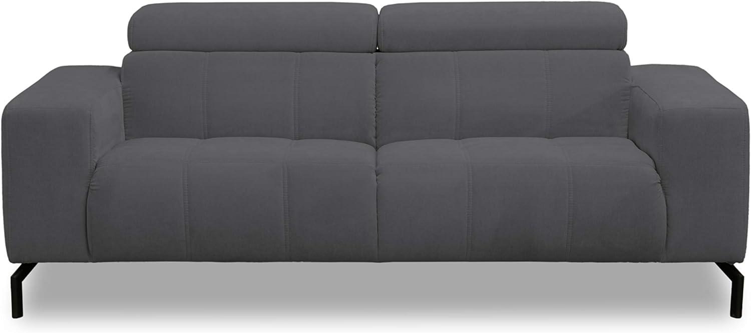 DOMO. Collection Cunelli Ecksofa, Sofa mit Rückenfunktion, Garnitur mit Relaxfunktion, anthrazit, 208x104x79 cm Bild 1