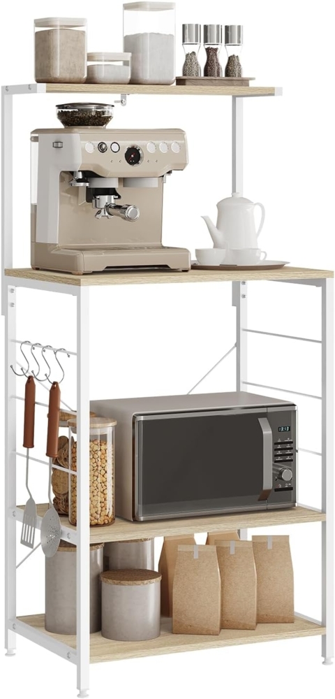 Woltu Küchenregal, 1-tlg, Küchenregal Standregal Mikrowellenhalter Regal Bild 1