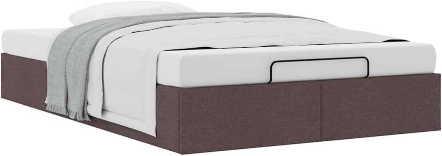 Ottoman-Bett ohne Matratze Dunkelbraun 120x190 cm Stoff 3310864 Bild 1