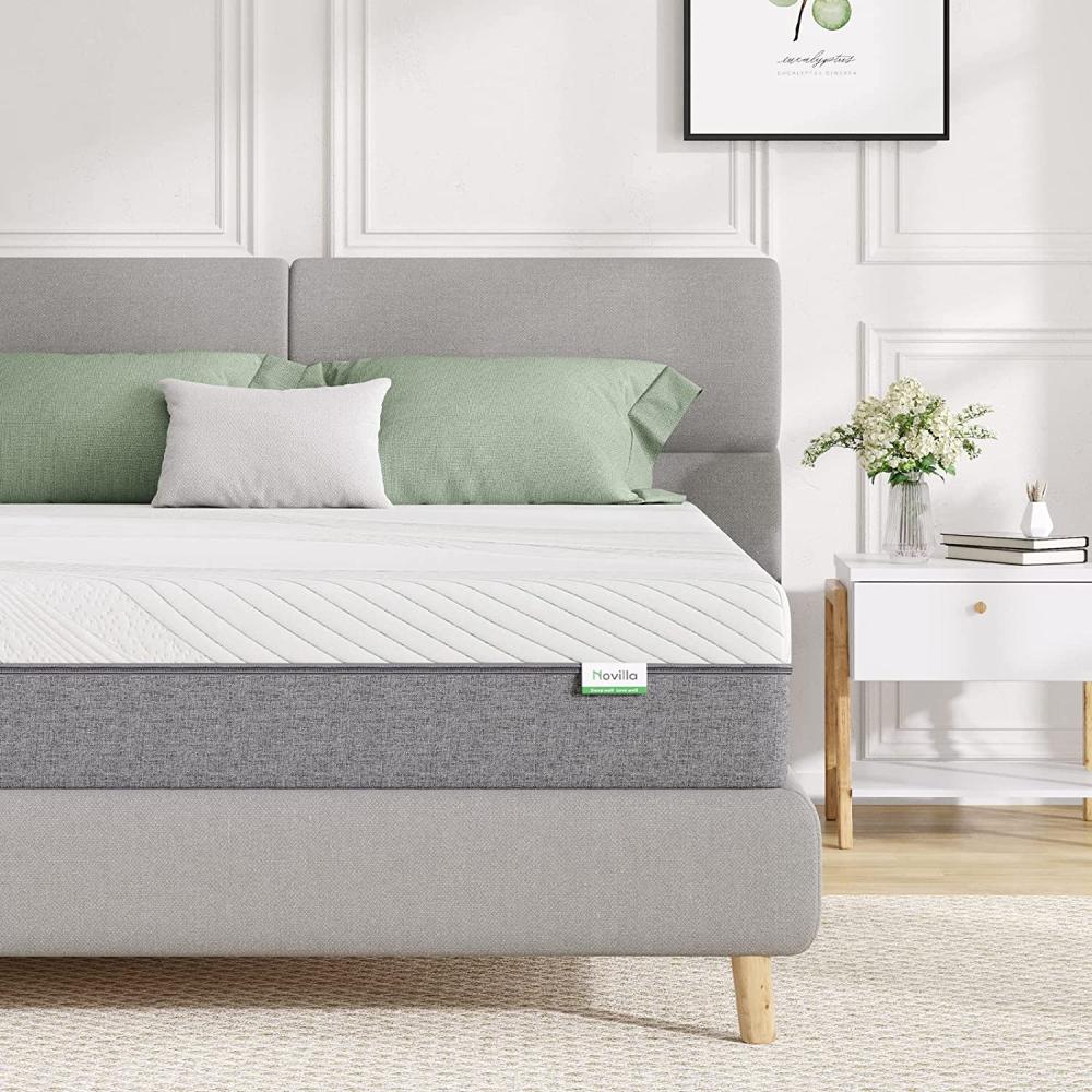 Novilla Matratze 90x190 H3 Memory Foam Kaltschaummatratze Gel Aufblasbarer Schaumstoff 7 Zonen Rollmatratze Atmungsaktiv Unterstützend Öko-Tex 24cm Bild 1