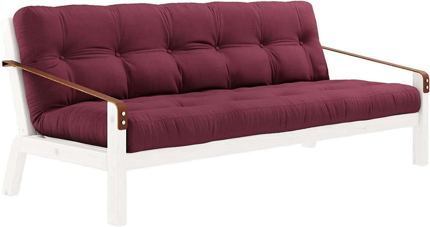 KARUP DESIGN POETRY Schlafsofa Gestell Weiß Matratze Bordeaux Bild 1