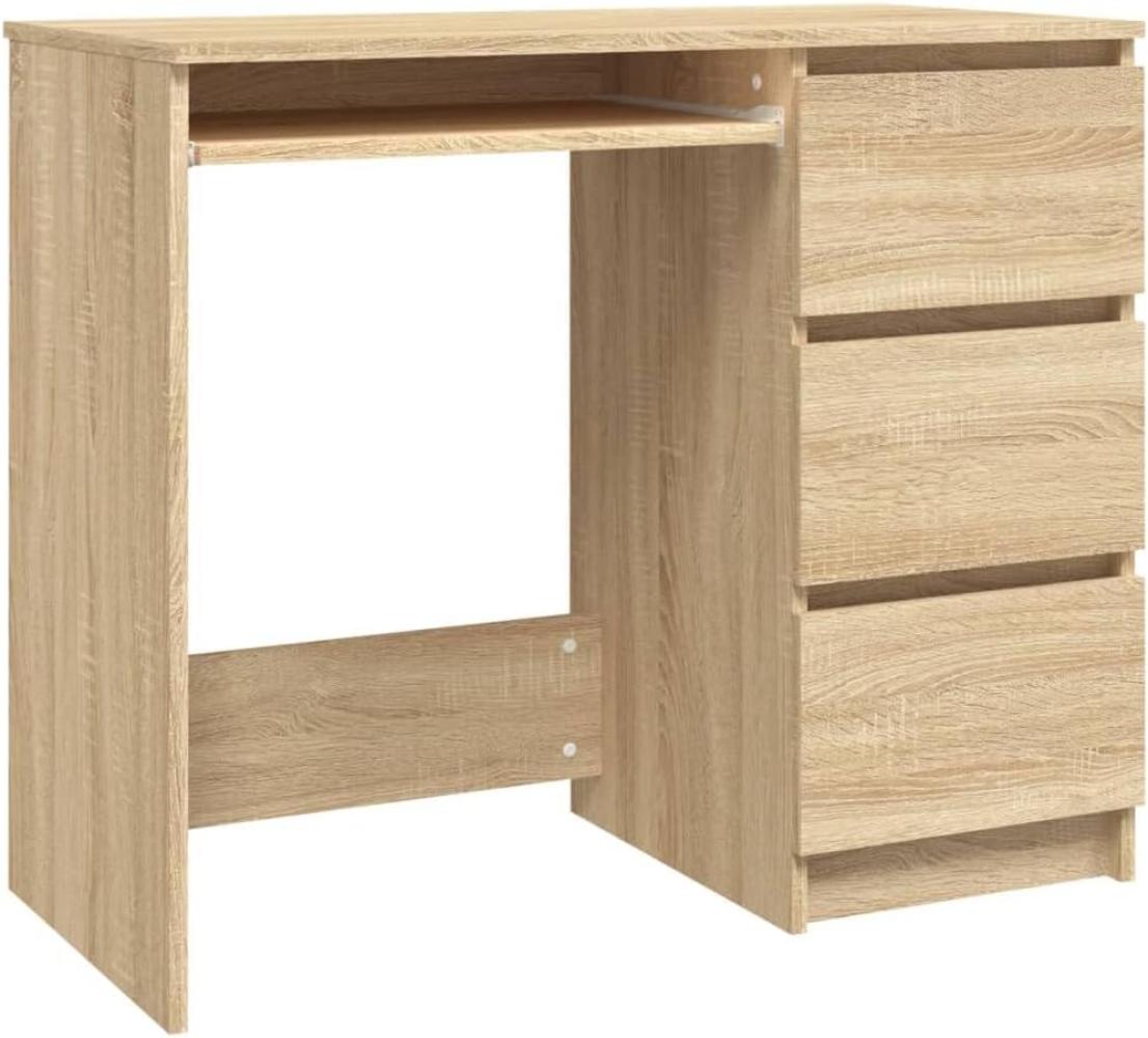 vidaXL Schreibtisch Sonoma-Eiche 90x45x76 cm Holzwerkstoff 801376 Bild 1