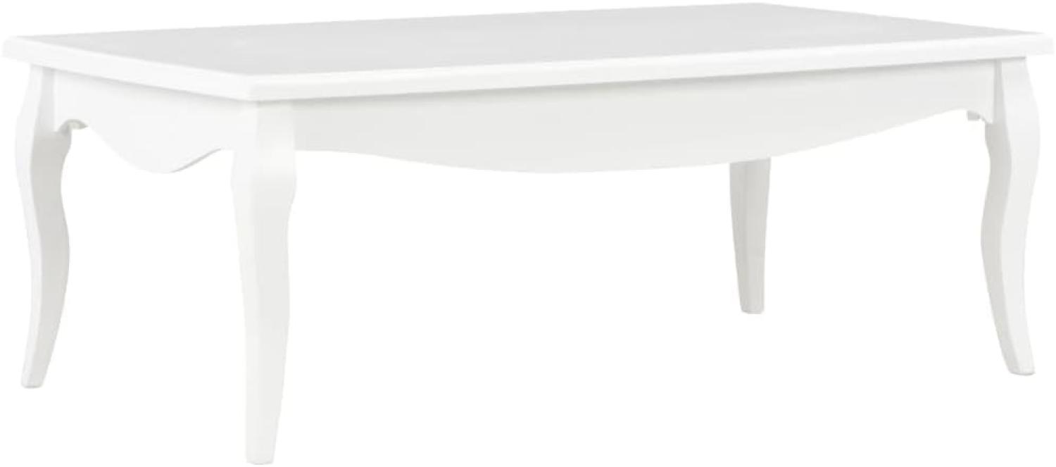 vidaXL Couchtisch Weiß 110x60x40 cm Kiefer Massivholz 280000 Bild 1