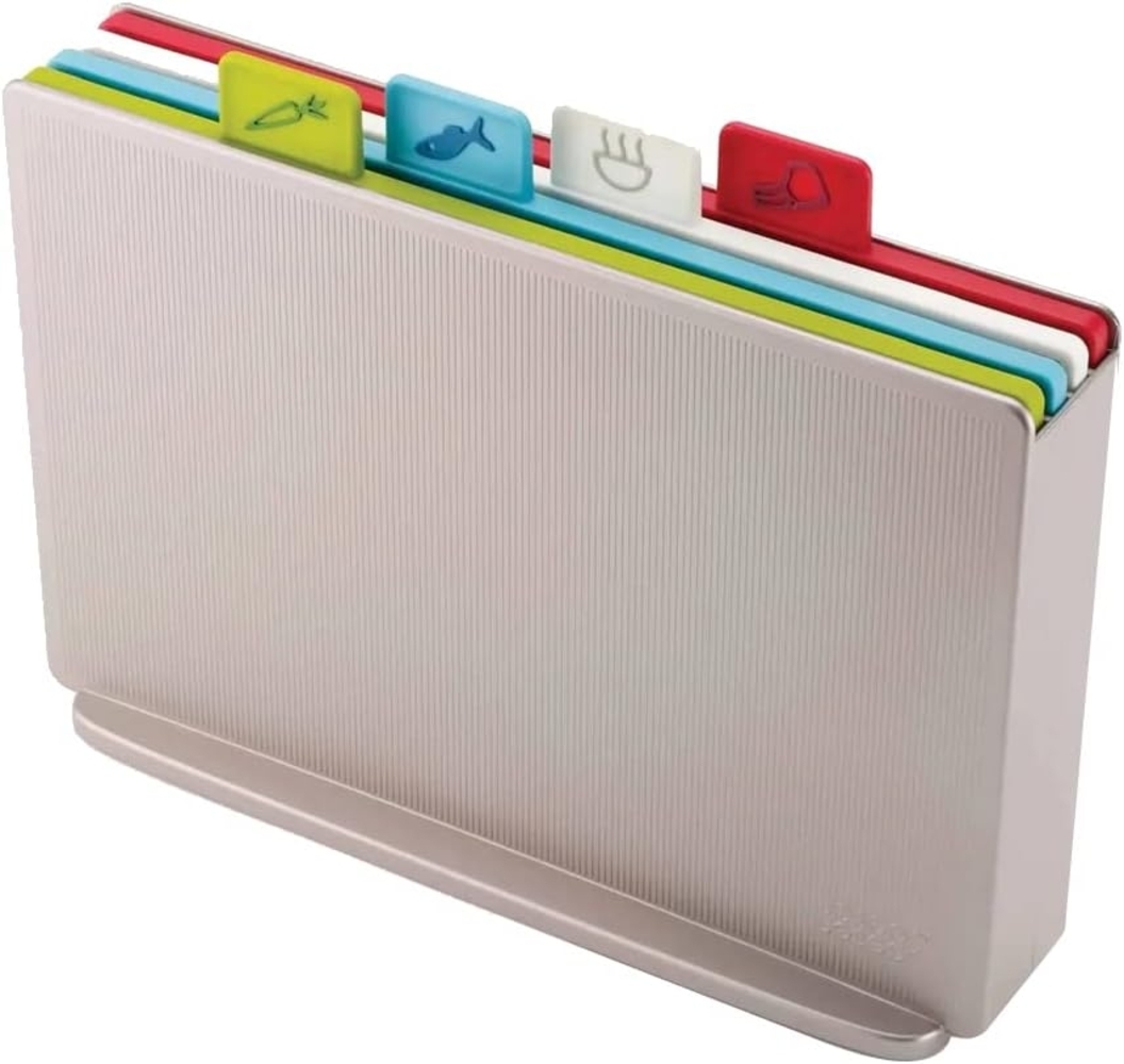 Joseph Joseph Index Regular 4 teiliges Schneidebrett Set Silber Bild 1