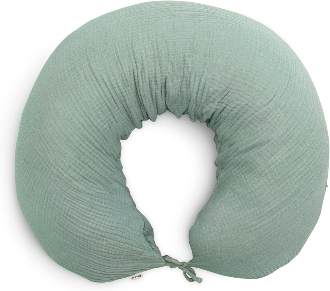Ehrenkind Stillkissen Musselin aus hochwertiger Bio Baumwolle, Schwangerschaftskissen, Seitenschläferkissen, OEKO-TEX® STANDARD 100 Klasse 1 zertifiziert Bild 1