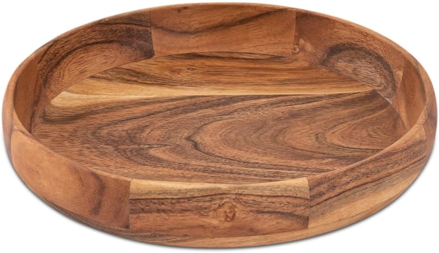 Amagohome Schale Holzschale Deko Schale Obstschale Holz ø30cm lebensmittelecht Akazie m, Akazie massiv Bild 1