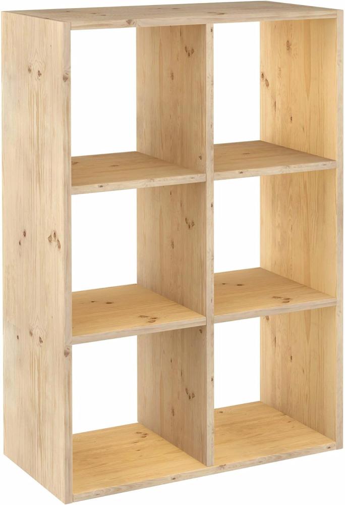 ASTIGARRAGA KIT LINE Dinamic Modulares Regal mit 6 Würfeln, massives Kiefernholz, 105,4 x 70,8 x 33 cm Bild 1