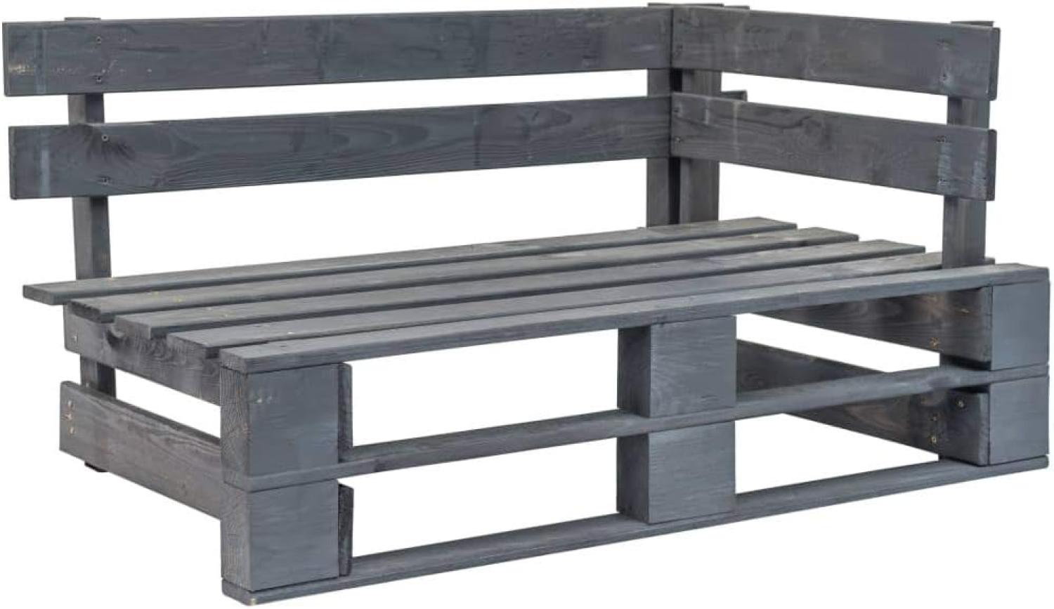 vidaXL Outdoor-Eckbank Paletten Holz Grau 44698 Bild 1