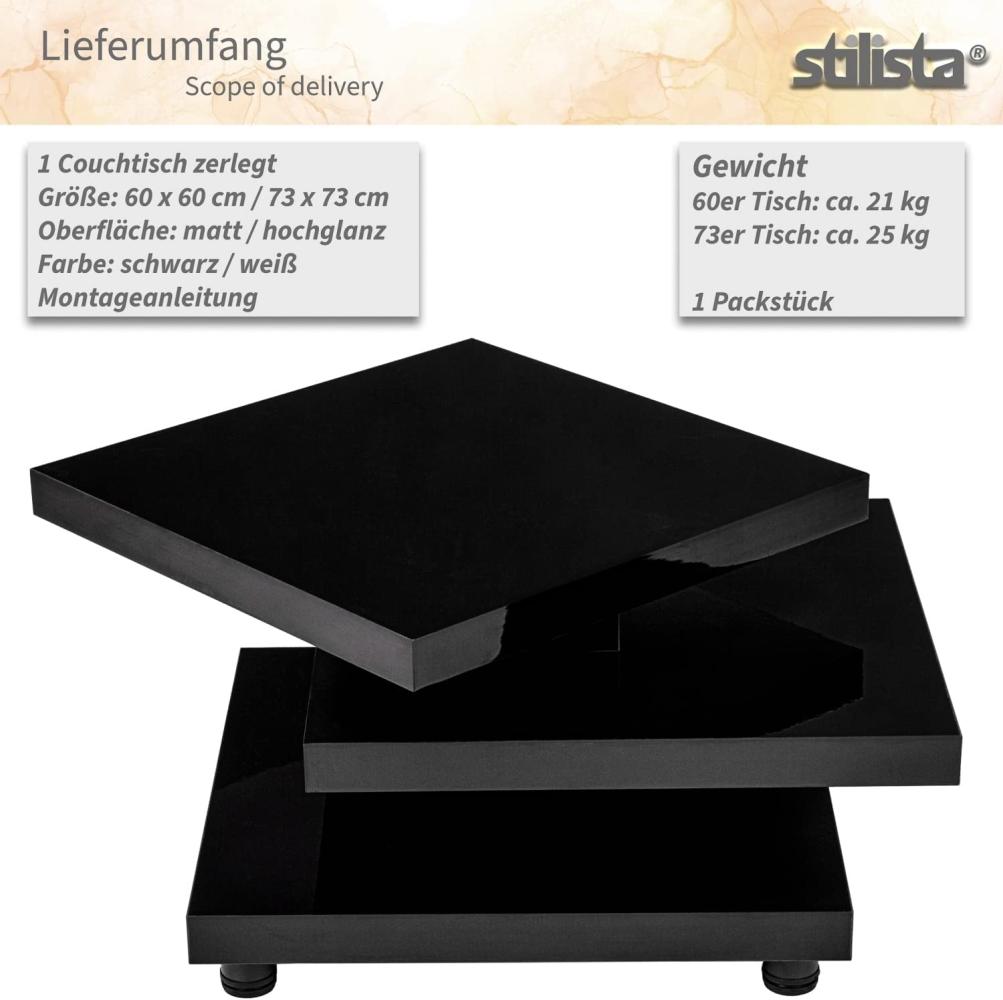 STILISTA® Couchtisch 60x60cm schwarz Bild 1