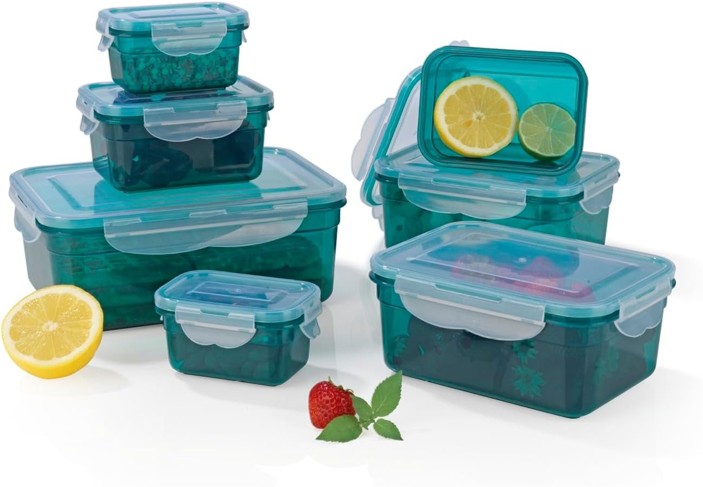 GOURMETmaxx Frischhaltedose Lunchbox Vorratsdose klick-it, (7er Set, 14-tlg), einfrieren, aufbewahren und erwärmen Bild 1