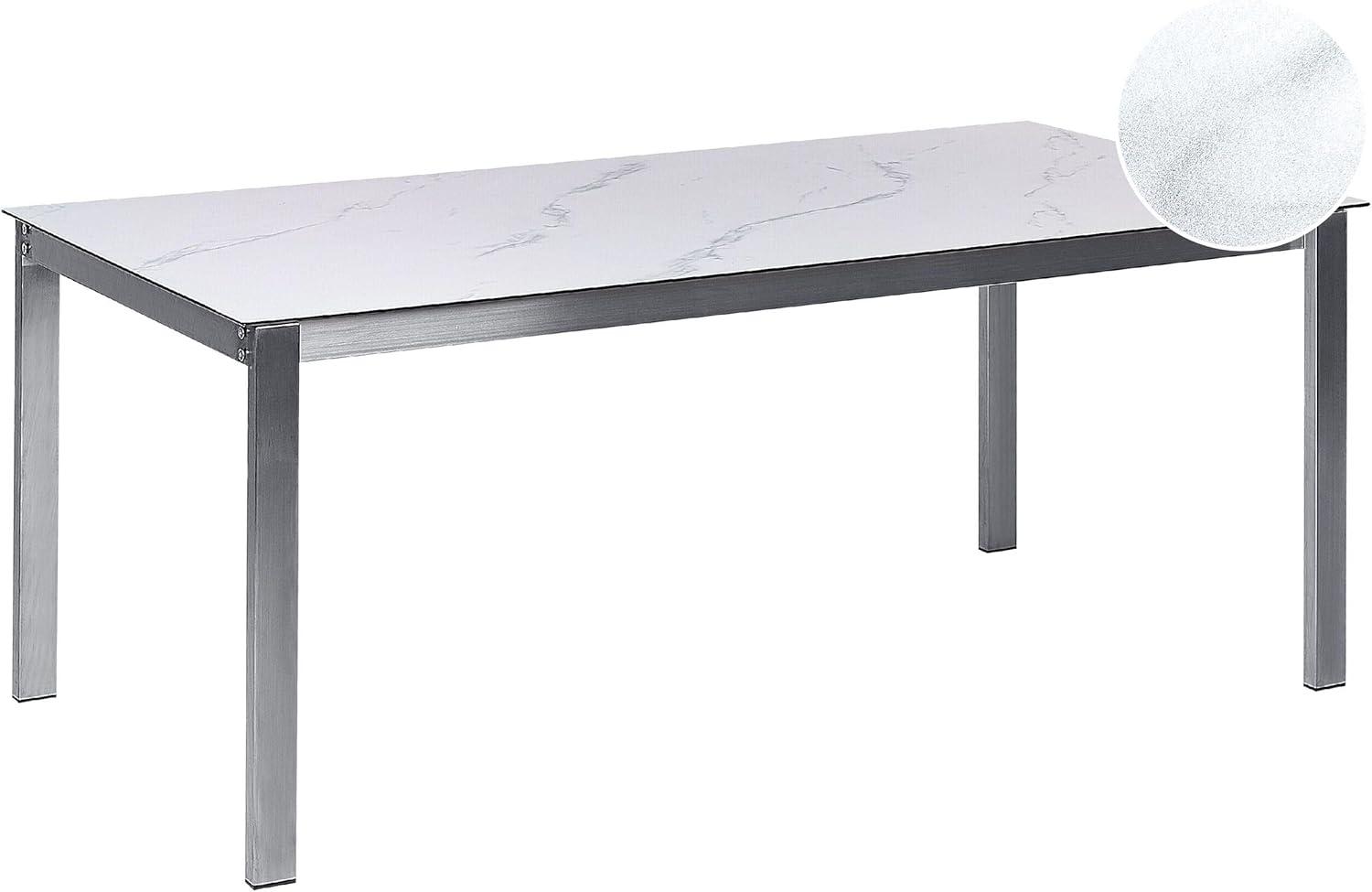Gartentisch Glas Weißer Marmor COSOLETO Bild 1
