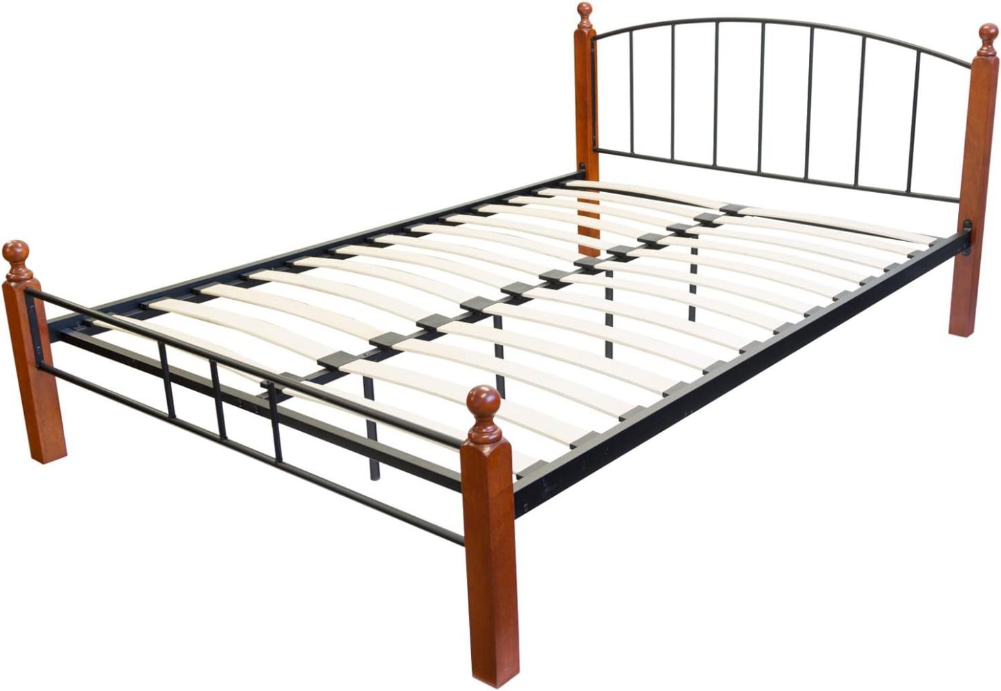Metallbett inkl. Lattenrost 180x200 schwarz Bild 1