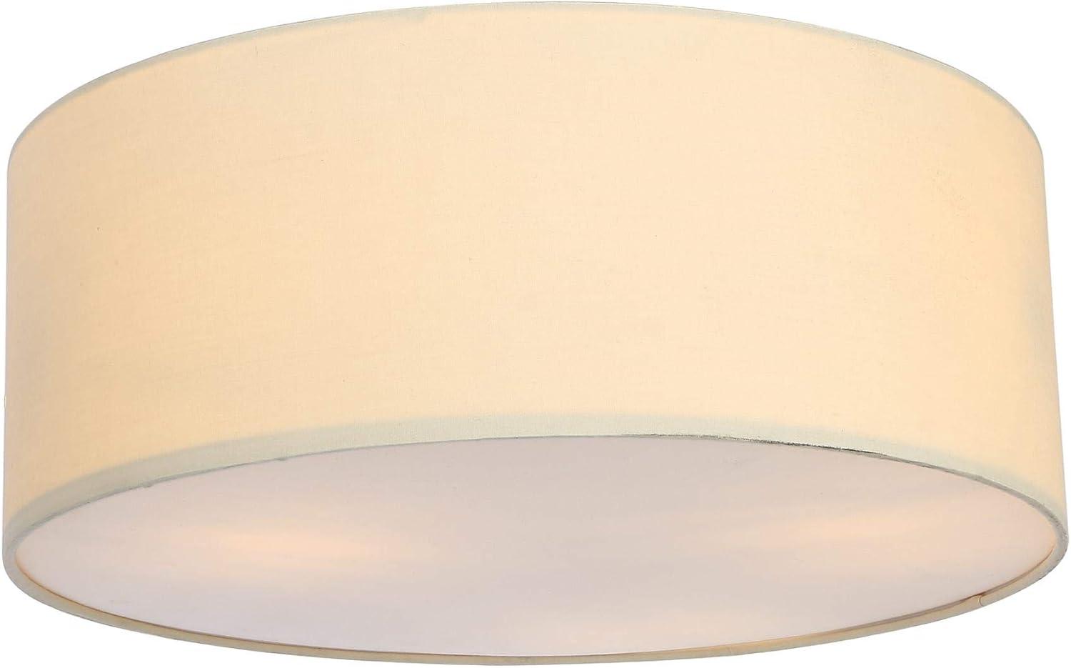 Globo Simone Deckenleuchte beige 3x E27 dimmbar 40x16,5cm Bild 1