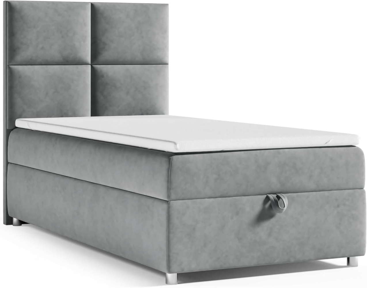Best for Home Boxspringbett mit Bettkasten Trinity K2 Single Bonell-Matratze inkl. 7 cm Topper (Einzelbett, Hotelbett, Polsterbett gepolstertes Kopfteil, Jugendbett, Kinderbett versch. Größen, 70x200 80x200 90x200 100x200 cm), verschiedene Liefermöglic... Bild 1