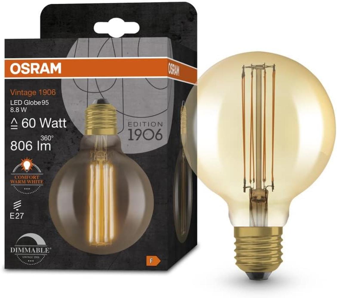 Osram LED-Lampe Vintage 1906 Globe95 8,8W/822 (60W) Gold Dimmable E27 Bild 1