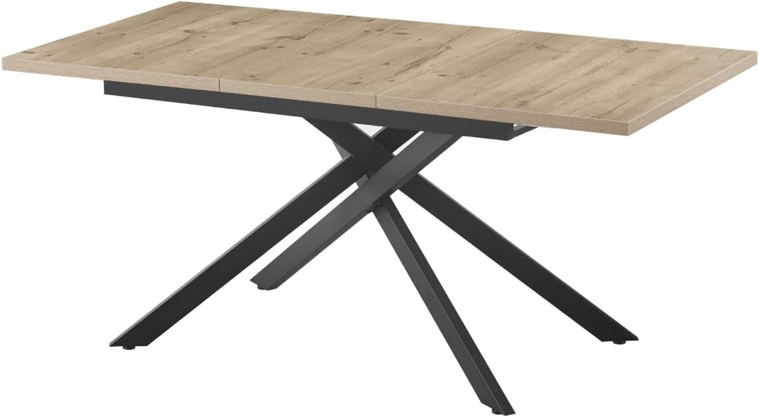 B&D home Esstisch Ausziehtisch LARS, X-Gestell, ausziehbar, 120-160cm, 4-6 Personen Bild 1