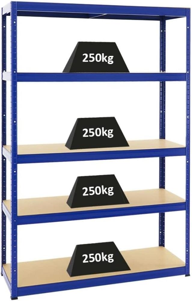 PROREGAL Schwerlastregal Big Elephant Blau 180x120x45cm Fachlast 250kg Kellerregal, Steckregal, Garagenregal, Lagerregal Bild 1