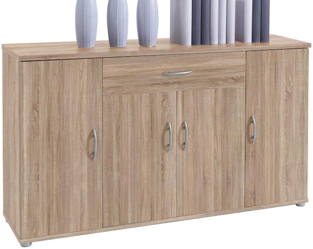 Sideboard >Lissy< in Sonoma-Eiche aus Kunststoff - 118x70x30cm (BxHxT) Bild 1