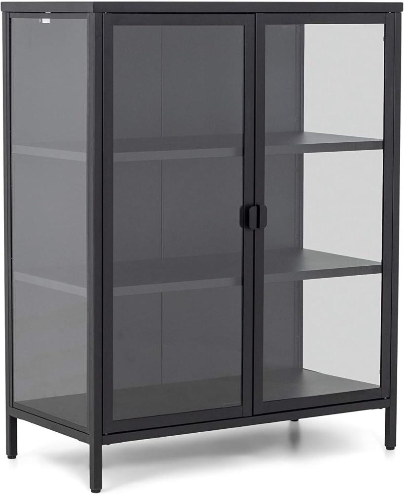 Homexperts 'CLASSIC' Kommode 2 trg, Metall - Stahl schwarz, B 80 x H 102 x T 40 cm Bild 1