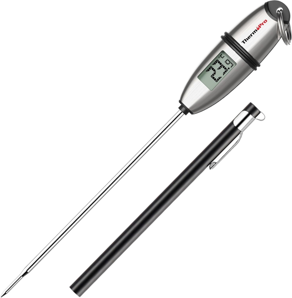 ThermoPro TP02S Digitales Bratenthermometer Fleischthermometer Thermometer Kochen Küchenthermometer Grillthermometer mit langer Sonde, für Braten, Kochen, Grillen/BBQ, Backen, Baby-Ernährung Bild 1