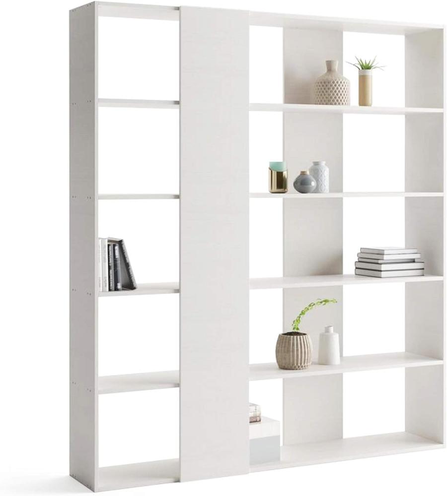 MOBILI FIVER, Bücherregal Rachele, Laminat weiße Esche, 179 x 33 x 204 cm Bild 1