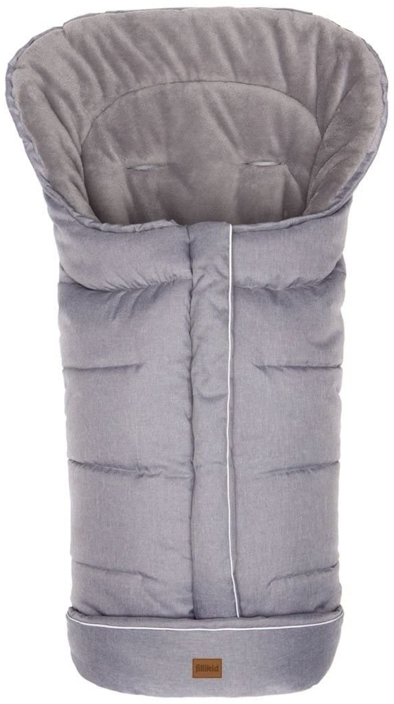 Fillikid Fußsack K2 - Hellgrau Melange, Winter Fußsack für Kinderwagen & Buggy Baby Winterfußsack Bild 1