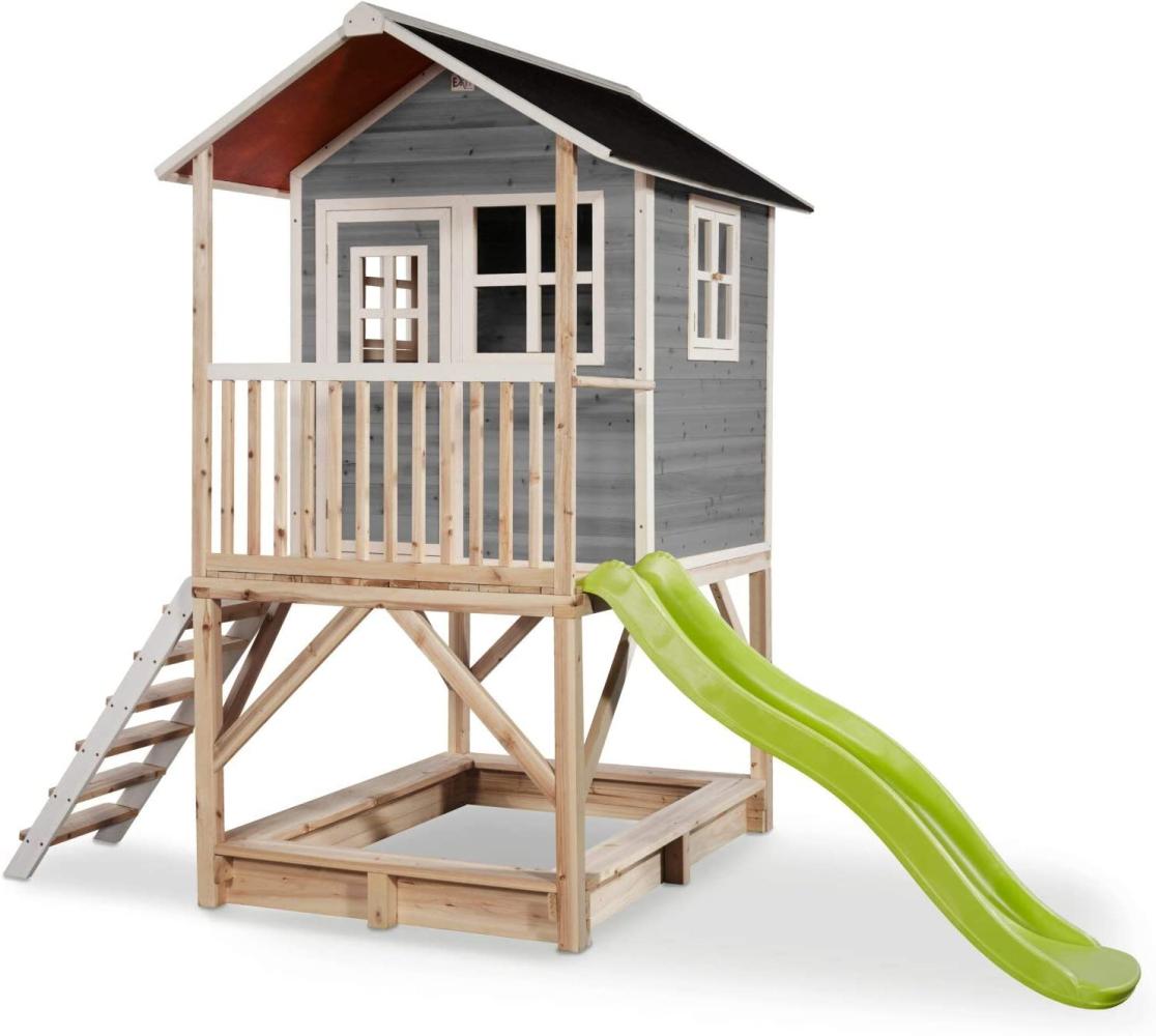 Exit Holz Spielhaus Loft 500 | Grau | 255 x 328 x 255 cm Bild 1