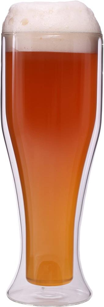 Feelino 500ml doppelwandiges Weizenbierglas Weizenlady, für 300ml Ladyweizen Bild 1