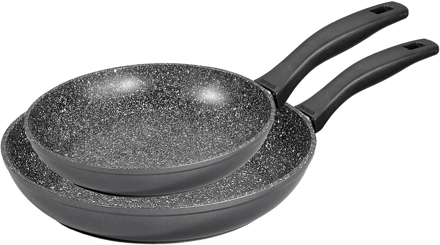 STONELINE Pfannen-Set, Aluminium (Pfannen-Set, 2-tlg, Pfannen-Set, 2 Pfannen), mit echten Steinpartikeln, induktionsgeeignet, Designed in Germany Bild 1