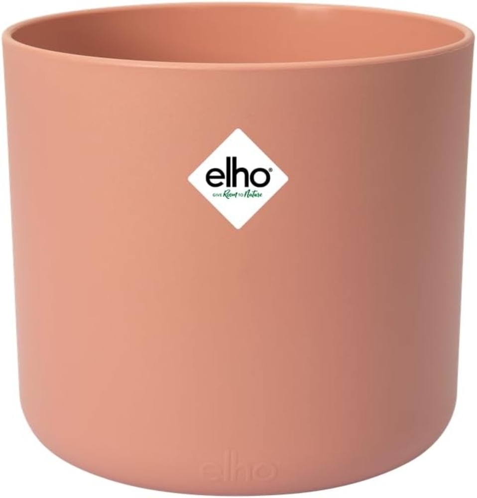 elho B.for Soft Rund 18 - Blumentopf für Innen - 100% recyceltem Plastik - Ø 18.3 x H 16.7 cm - Rosa/Zartrosa Bild 1