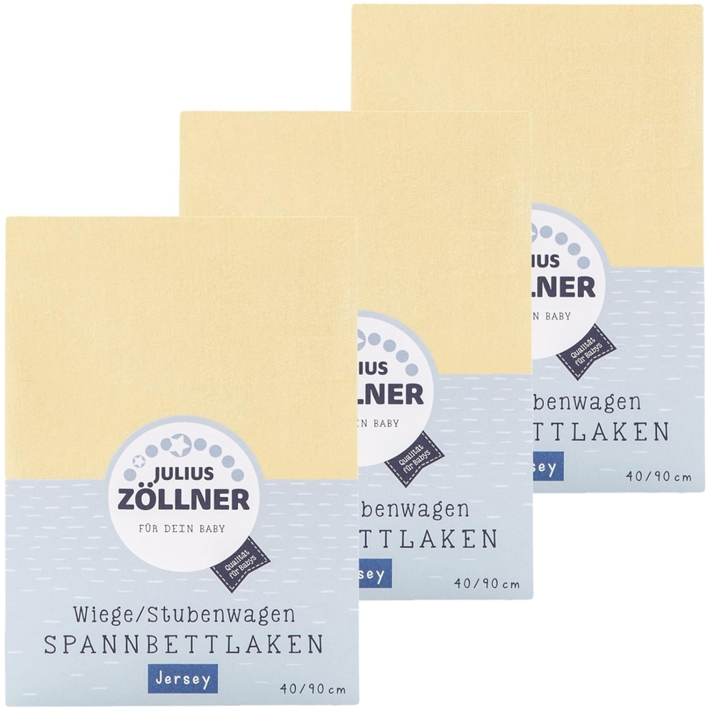 Julius Zöllner Spannbetttuch Jersey 90x40 Banana 3er Pack Bild 1