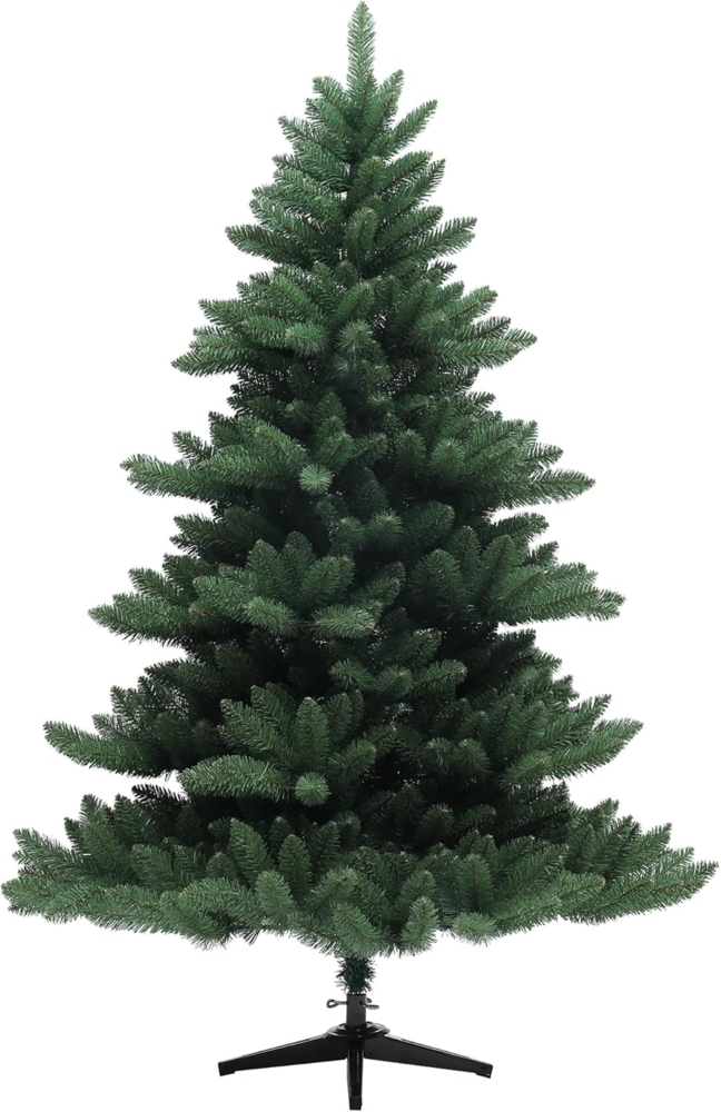 HOMCOM Künstlicher Weihnachtsbaum 180 cm, mit 880 Spitzen, faltbar Stahlfuß, flammhemmend, Nordmanntanne, für Weihnachten Deko, Indoor, Grün Bild 1