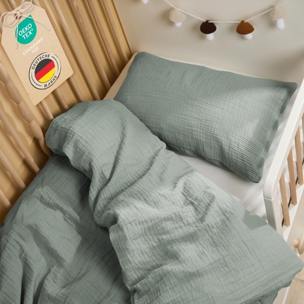 Laleni Kinderbettwäsche Kinderbettwäsche aus Baumwolle - Musselin Bettwäsche, Oeko-TEX zertifizierte Bettwäsche Sommer Bild 1