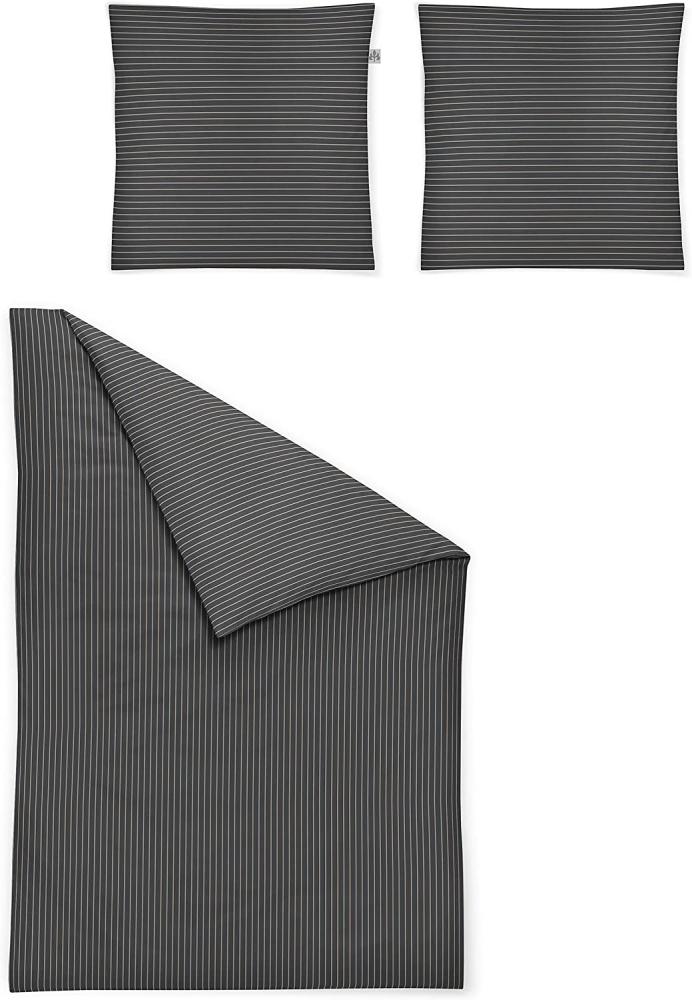 Irisette Mako-Satin Bettwäsche Set Verona 8303 grau 140 x 200 cm + 1 x Kissenbezug 90 x 70 cm Bild 1