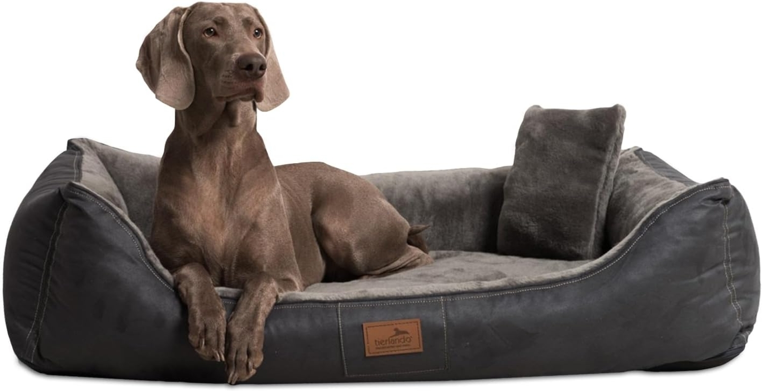 tierlando® Tierbett Ultraweiches orthopädisches Hundebett FLOYD High-Tech-Velours und Plüs Bild 1