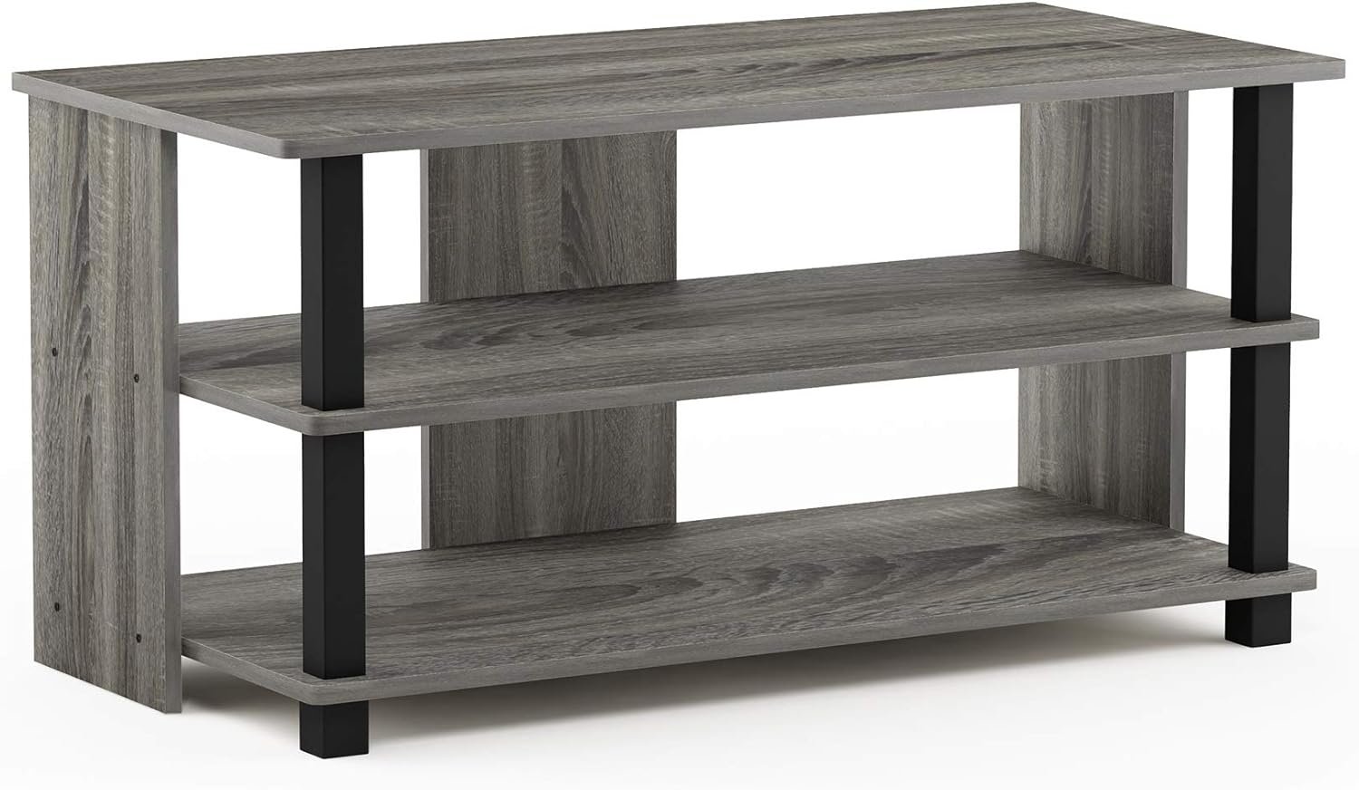 Furinno Sully TV-Regal, holz, Französische Eiche Grau/Schwarz, 39.5 x 79.98 x 40 cm Bild 1
