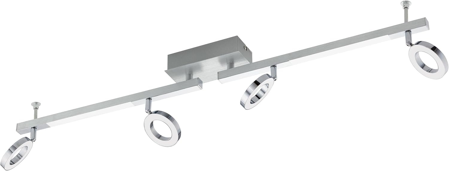 Eglo 96182 Spotleuchte CARDILLIO 2 Alu, Stahl chrom, Kunststoff satiniert LED 4X3,2W;2X3,3W 3000K L:98. 5cm B:8. 5cm H:17. 5cm Bild 1