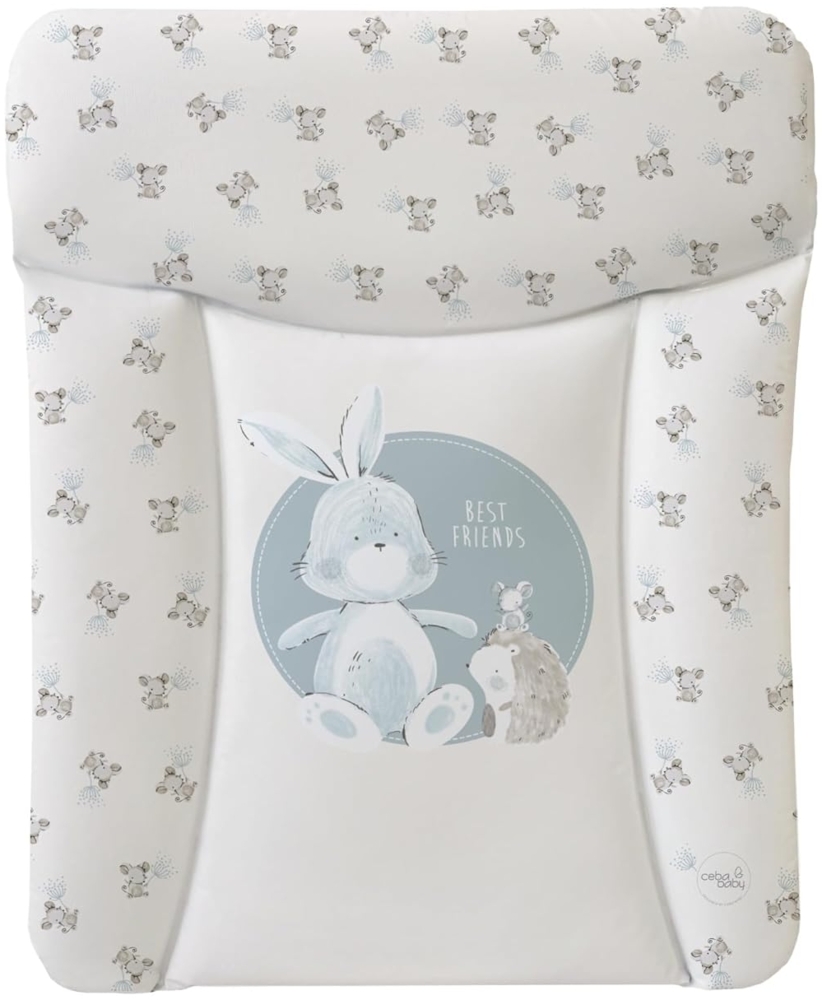 Ceba Baby® weiche Wickelauflage 50x70 cm - Baby Wickelunterlage - Wickeltischauflage für Junge und Mädchen - Wasserdicht, abwaschbar - OEKO-TEX® Standard 100 - Made in EU- Freunde Bild 1