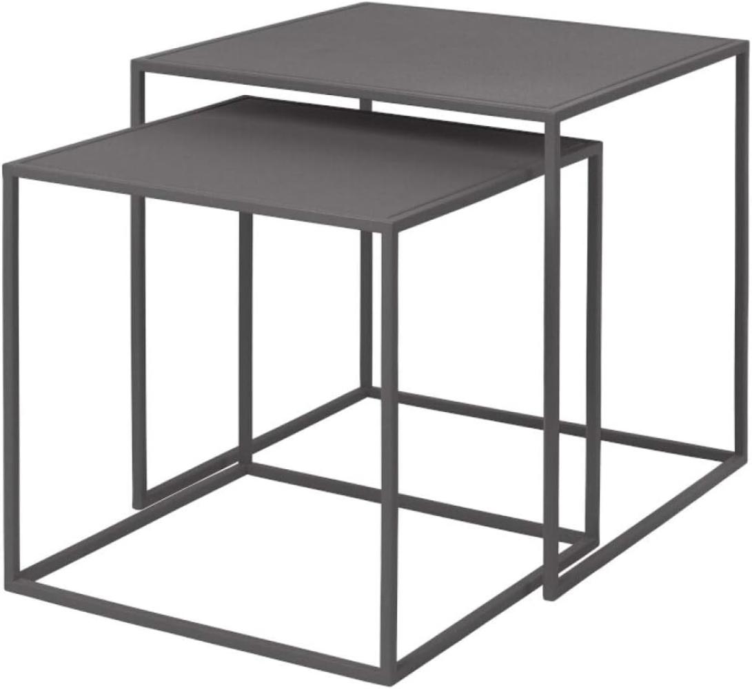 Blomus FERA Set 2 Beistelltische, Beistelltisch, Nebentisch, Stahl pulverbeschichtet, steel gray, 65985 Bild 1