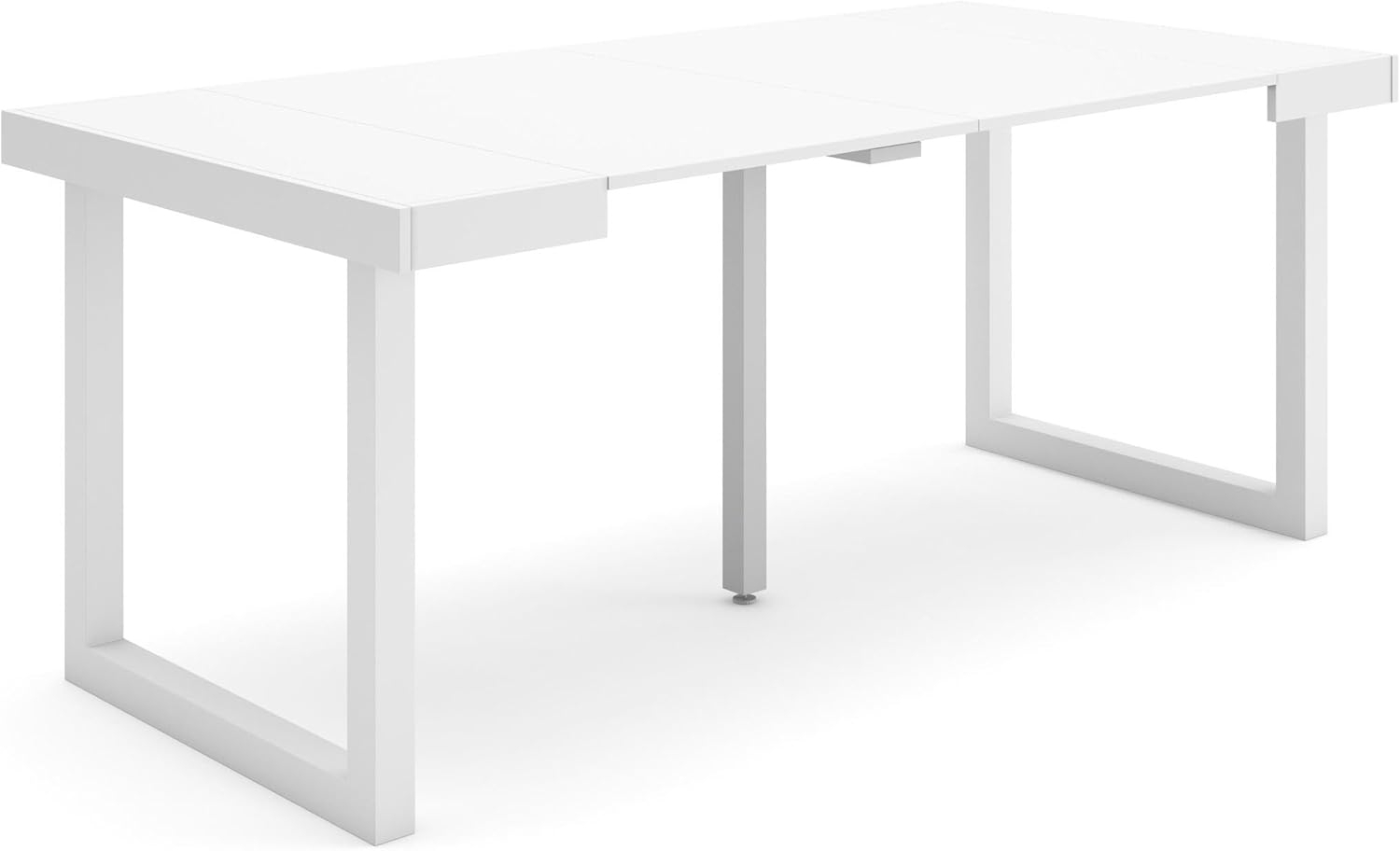 Skraut Home | Ausziehbarertisch | Multifunktionaler ausziehbarer | 180 | Für 8 Gäste | Massivholz Beine | Moderner Stil | Weiß Bild 1