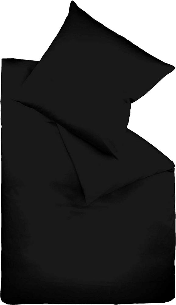 Fleuresse Mako-Satin-Bettwäsche colours schwarz 941 155x220 Bild 1