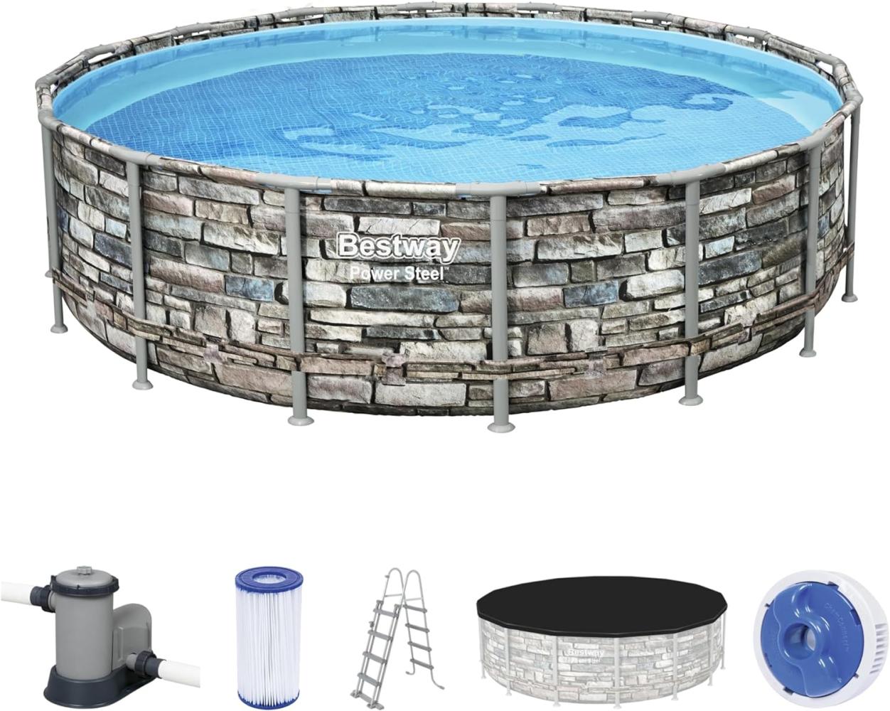 Bestway Power Steel Swimmingpool-Set 488x122 cm 92843 Bild 1