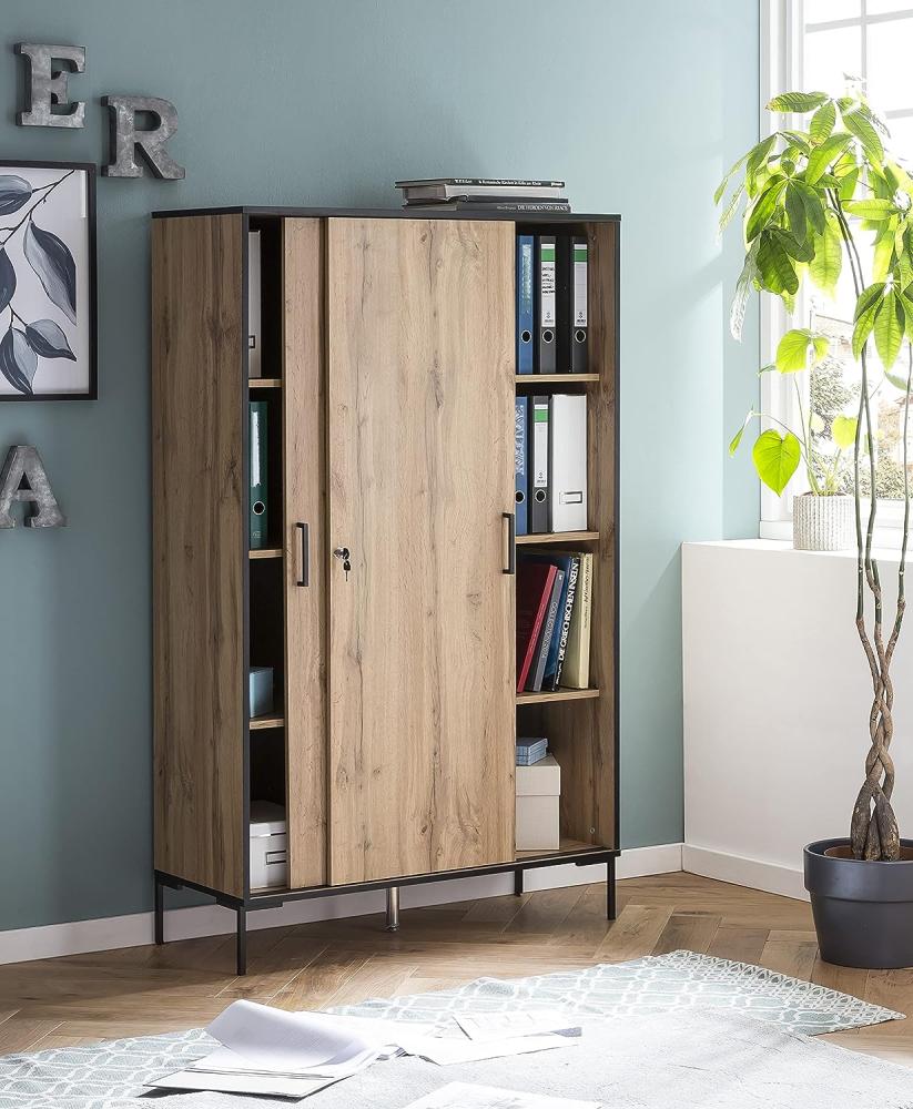 Möbelpartner Montana Aktenschrank 701724, Holzwerkstoff, Eiche Landhaus Dekor, 100, 1 x 41 x 163,8 cm Bild 1